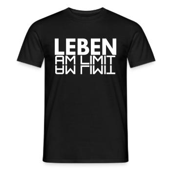 LEBEN AM LIMIT - Männer T-Shirt - Schwarz - Vorne - AI Model Male 178 light (178cm)