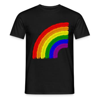 Rainbow LGBT Pride Rainbow - Men's T-Shirt - black - Front - AI Model Male 178 light (178cm)