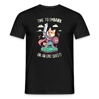 Time to EmBARK on an Epic Quest - Men's T-Shirt - black - Front - AI Model Male 178 light (178cm)