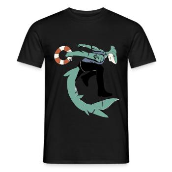 Hai-Typ! - Männer T-Shirt - Schwarz - Vorne - AI Model Male 178 light (178cm)