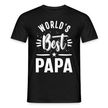 World's Best Papa - Men's T-Shirt - black - Front - AI Model Male 178 light (178cm)