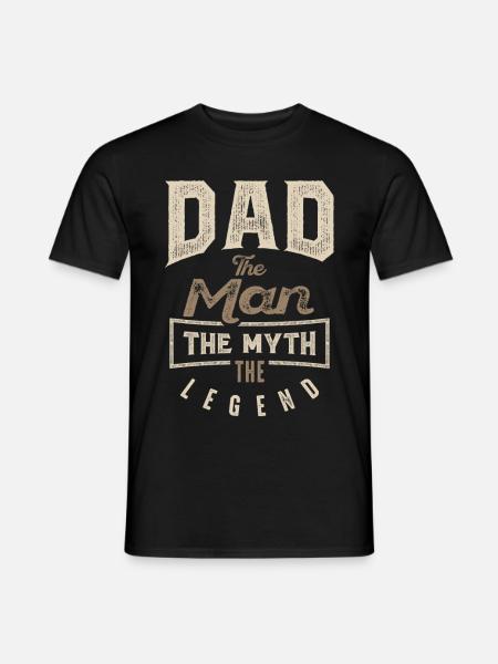 Dad The Myth The Legend - Men's T-Shirt - black