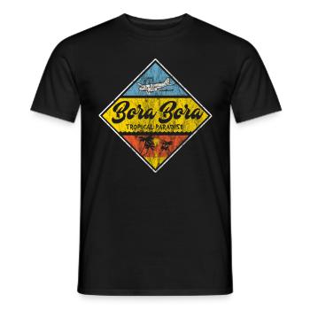 Bora Bora paradis - T-shirt homme - noir - Devant - AI Model Male 178 light (178cm)