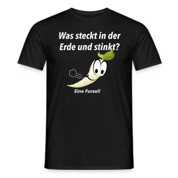 LUSTIGE SPRÜCHE T-Shirt GESCHENKIDEE - Furzel - Männer T-Shirt - Schwarz - Vorne - AI Model Male 178 light (178cm)