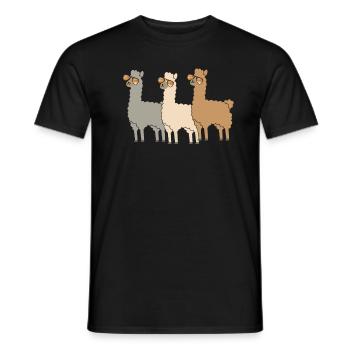 Alpaka Llama - Men's T-Shirt - black - Front - AI Model Male 178 light (178cm)