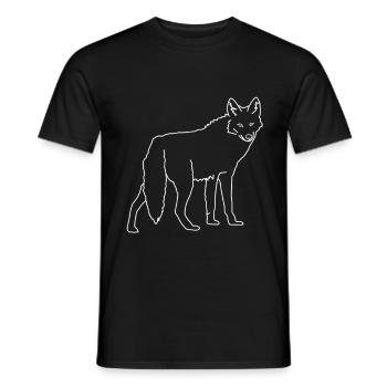 Kojote - Männer T-Shirt - Schwarz - Vorne - AI Model Male 178 light (178cm)