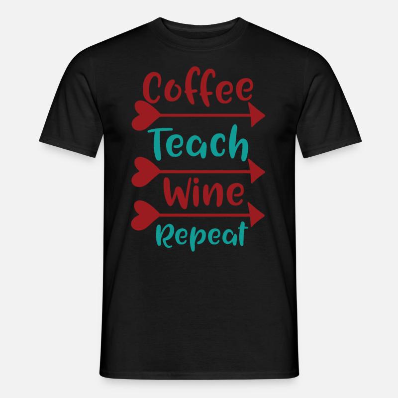 Kaffee Lehrer - Männer T-Shirt - Schwarz