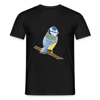 Meise - Männer T-Shirt - Schwarz - Vorne - AI Model Male 178 light (178cm)