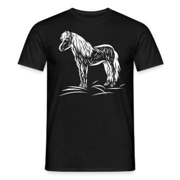 Horse - Men's T-Shirt - black - Front - AI Model Male 178 light (178cm)
