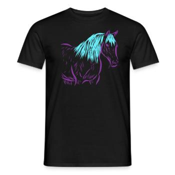 Horse - Men's T-Shirt - black - Front - AI Model Male 178 light (178cm)