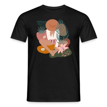 Summer woman - Men's T-Shirt - black - Front - AI Model Male 178 light (178cm)