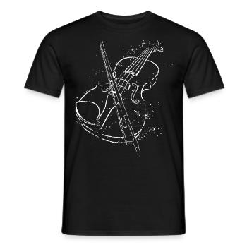 vintage violin t-shirt for music lovers - Männer T-Shirt - Schwarz - Vorne - AI Model Male 178 light (178cm)