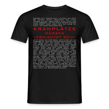 Kranplätze müssen verdichtet sein Männer Festival - Männer T-Shirt - Schwarz - Vorne - AI Model Male 178 light (178cm)