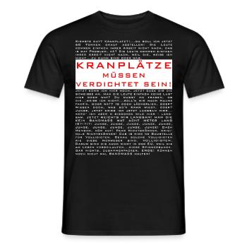 Kranplätze müssen verdichtet sein lustiges Tshirt - Männer T-Shirt - Schwarz - Vorne - AI Model Male 178 light (178cm)