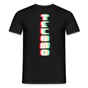 Techno - T-shirt homme - noir - Devant - AI Model Male 178 light (178cm)