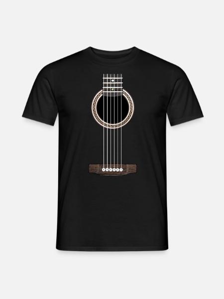 Akoestische gitaar, gitaar muziekconcert kopen - Heren T-shirt - zwart