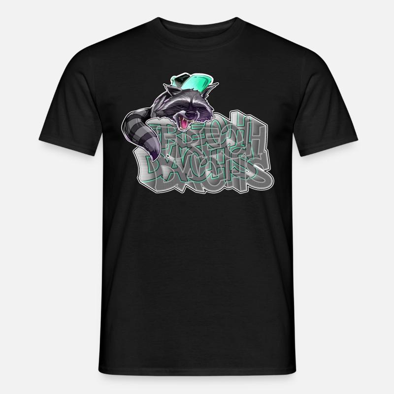 Frechdachs- Frecher Waschbär - Männer T-Shirt - Schwarz