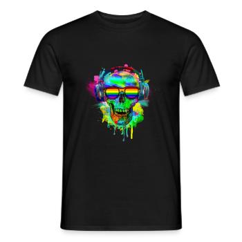 Chemise de la fierté gaie - T-shirt homme - noir - Devant - AI Model Male 178 light (178cm)