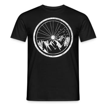 Mountain bike - Men's T-Shirt - black - Front - AI Model Male 178 light (178cm)