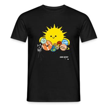 Lustiges Planet Pluto Geschenk, Astronomie Fan - Männer T-Shirt - Schwarz - Vorne - AI Model Male 178 light (178cm)