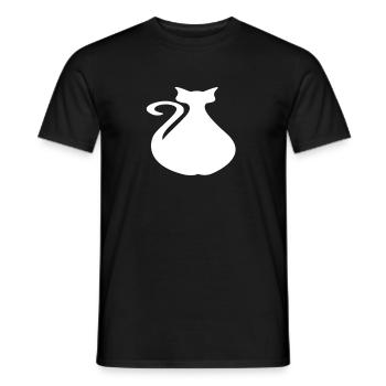 dicke Katze - Männer T-Shirt - Schwarz - Vorne - AI Model Male 178 light (178cm)