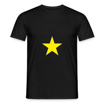 Étoile jaune - T-shirt homme - noir - Devant - AI Model Male 178 light (178cm)