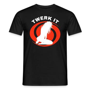 Twerk it - T-shirt homme - noir - Devant - AI Model Male 178 light (178cm)