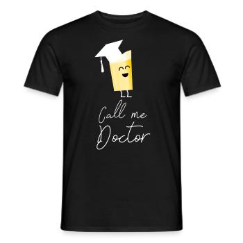Mémoire drôle de remise des diplômes disant cadeau - T-shirt homme - noir - Devant - AI Model Male 178 light (178cm)