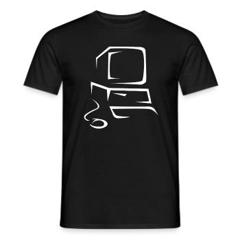 Ancien ordinateur - T-shirt homme - noir - Devant - AI Model Male 178 light (178cm)