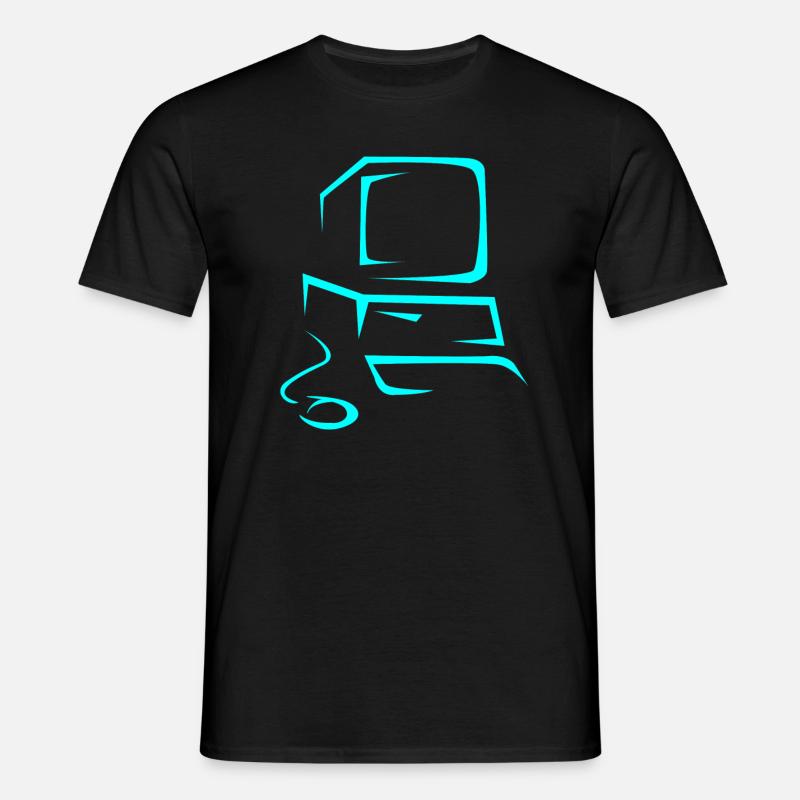 Computer - Männer T-Shirt - Schwarz