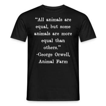Tous les animaux sont égaux, mais certains animaux sont plus - T-shirt homme - noir - Devant - AI Model Male 178 light (178cm)