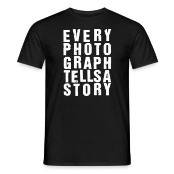 Photographer Shirt ● Story ● Gift - Men's T-Shirt - black - Front - AI Model Male 178 light (178cm)