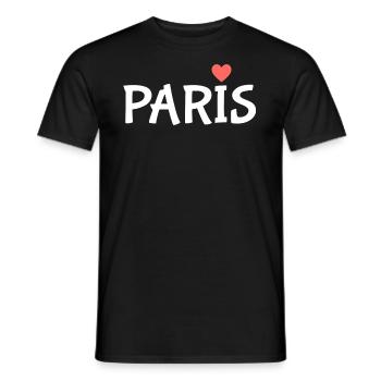 Paris - Männer T-Shirt - Schwarz - Vorne - AI Model Male 178 light (178cm)