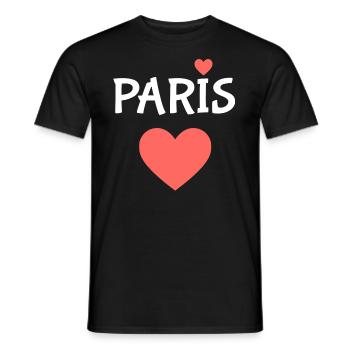 Paris - Männer T-Shirt - Schwarz - Vorne - AI Model Male 178 light (178cm)