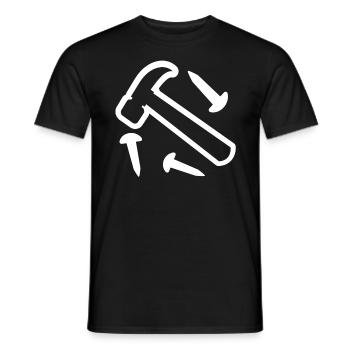 Hammer und Nagel - Männer T-Shirt - Schwarz - Vorne - AI Model Male 178 light (178cm)