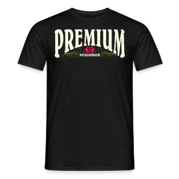 Premium Neighbor | Bester Nachbar Rote Lotusblume - Männer T-Shirt - Schwarz - Vorne - AI Model Male 178 light (178cm)