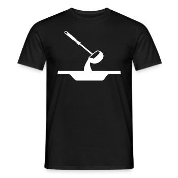 Suppe Suppenlöffel - Männer T-Shirt - Schwarz - Vorne - AI Model Male 178 light (178cm)