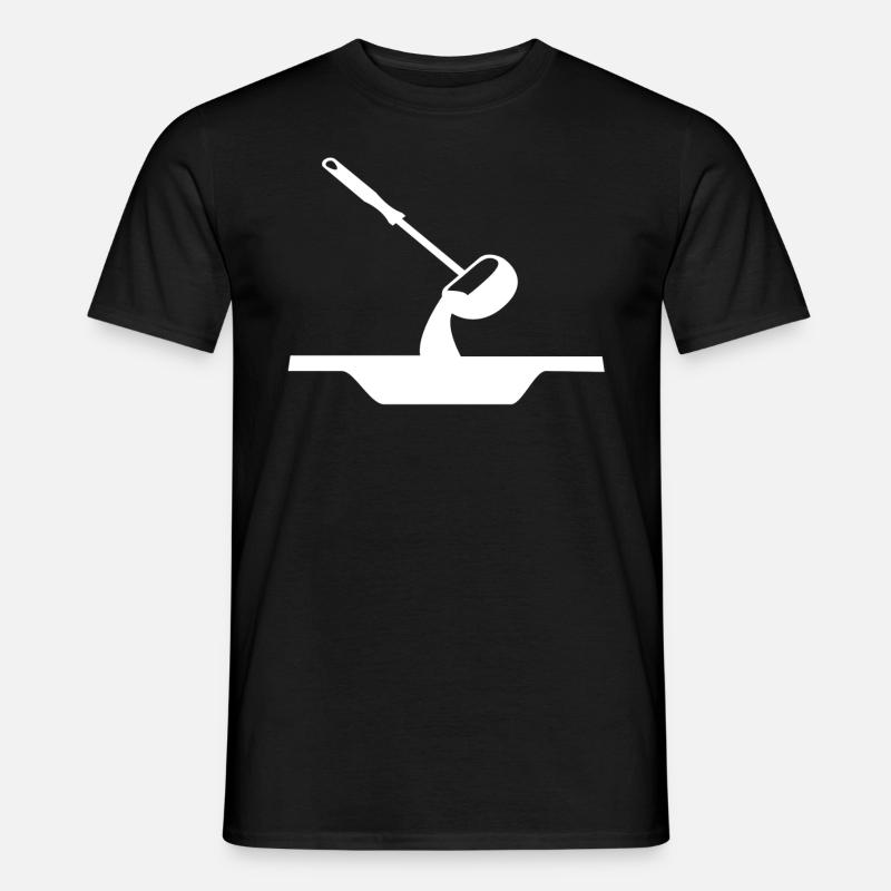 Suppe Suppenlöffel - Männer T-Shirt - Schwarz