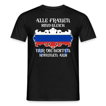 russische Frauen Russin Russkiy Babushka Pyccknn - Männer T-Shirt - Schwarz - Vorne - AI Model Male 178 light (178cm)