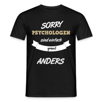 sorry Psychologen sind anders - Männer T-Shirt - Schwarz - Vorne - AI Model Male 178 light (178cm)