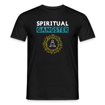 Meditierender buddhistischer spiritueller Gangsta - Männer T-Shirt - Schwarz - Vorne - AI Model Male 178 light (178cm)