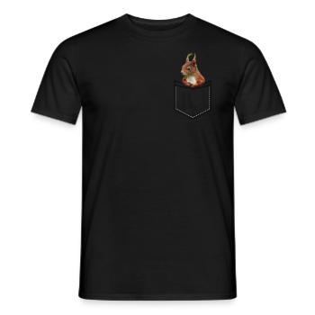 Ecureuil dans le sac Doux - T-shirt homme - noir - Devant - AI Model Male 178 light (178cm)