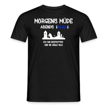 Bestatter Totengräber Leichenbestatter - Männer T-Shirt - Schwarz - Vorne - AI Model Male 178 light (178cm)
