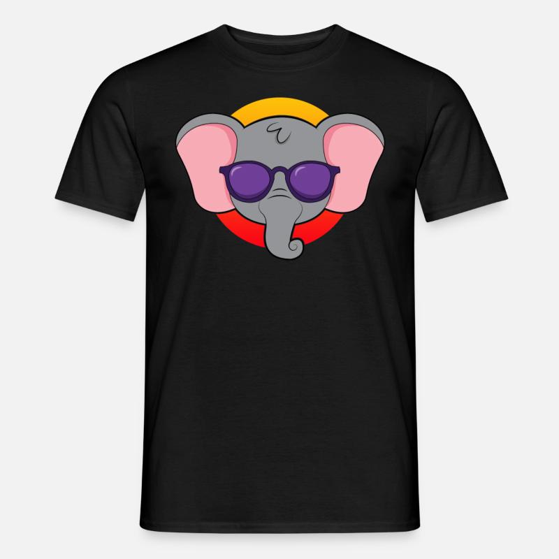 Elefant - Männer T-Shirt - Schwarz