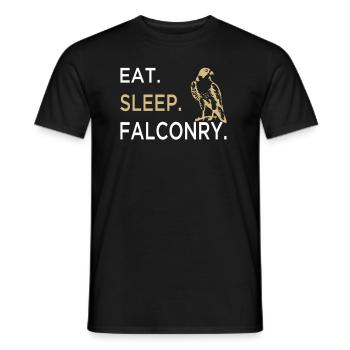 Falknerei Falke Adler Beizjagd Greifvogel Beruf - Männer T-Shirt - Schwarz - Vorne - AI Model Male 178 light (178cm)
