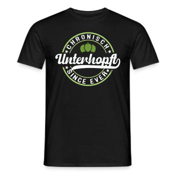 Chronisch Unterhopft beer beer drinker - Men's T-Shirt - black - Front - AI Model Male 178 light (178cm)