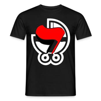 ANTIFA - Männer T-Shirt - Schwarz - Vorne - AI Model Male 178 light (178cm)