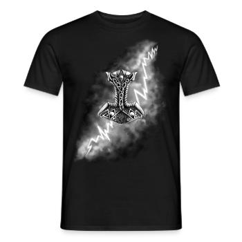 Thor's hammer - Men's T-Shirt - black - Front - AI Model Male 178 light (178cm)