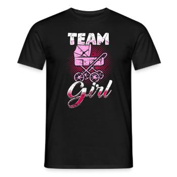 Team Girl Pregnancy Girl Daughter Birth - Men's T-Shirt - black - Front - AI Model Male 178 light (178cm)
