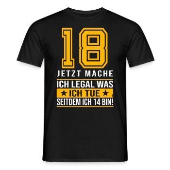 18. Geburtstag Jungen Lustig Spruch - Männer T-Shirt - Schwarz - Vorne - AI Model Male 178 light (178cm)